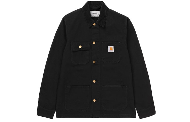 Order Carhartt WIP SS24 Michigan Jacket Black Corduroy Collar Vintage Menswear I026480-89-02