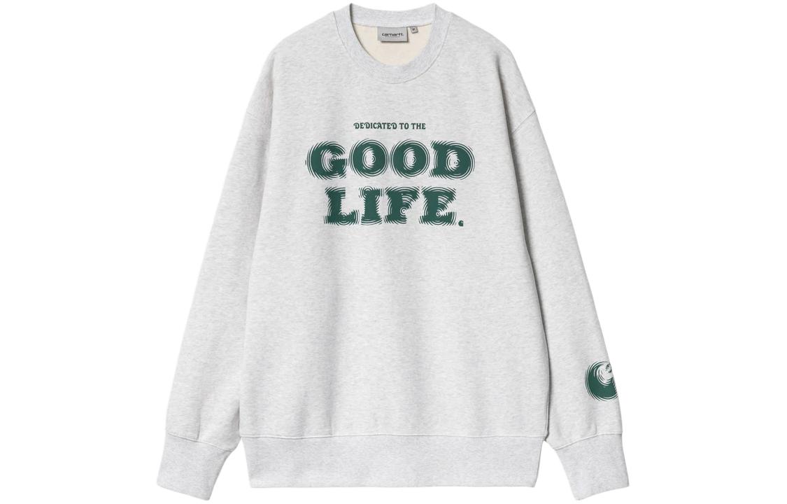 Carhartt WIP SS24 Mist Logo Print Crewneck Sweatshirt Men’s Light Gray I033245-27X-XX