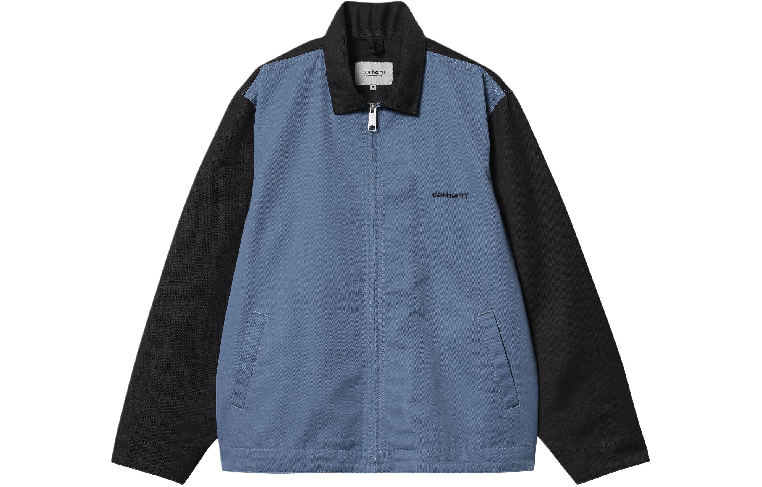 Carhartt WIP SS24 Module Script Embroidered Zip-Up Jacket Unisex Blue I032977-23M-01