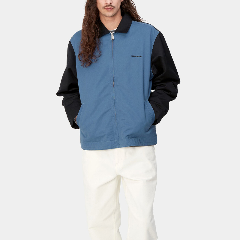 Carhartt WIP SS24 Module Script Embroidered Zip-Up Jacket Unisex Blue I032977-23M-01 圖 4