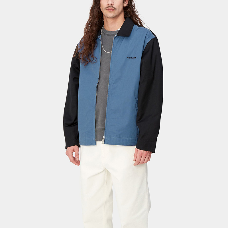 Carhartt WIP SS24 Module Script Embroidered Zip-Up Jacket Unisex Blue I032977-23M-01 圖 5