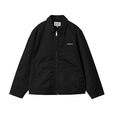Carhartt WIP SS24 Module Script Jacket Unisex Black Embroidered Logo Zip-Up I032977-00E-01