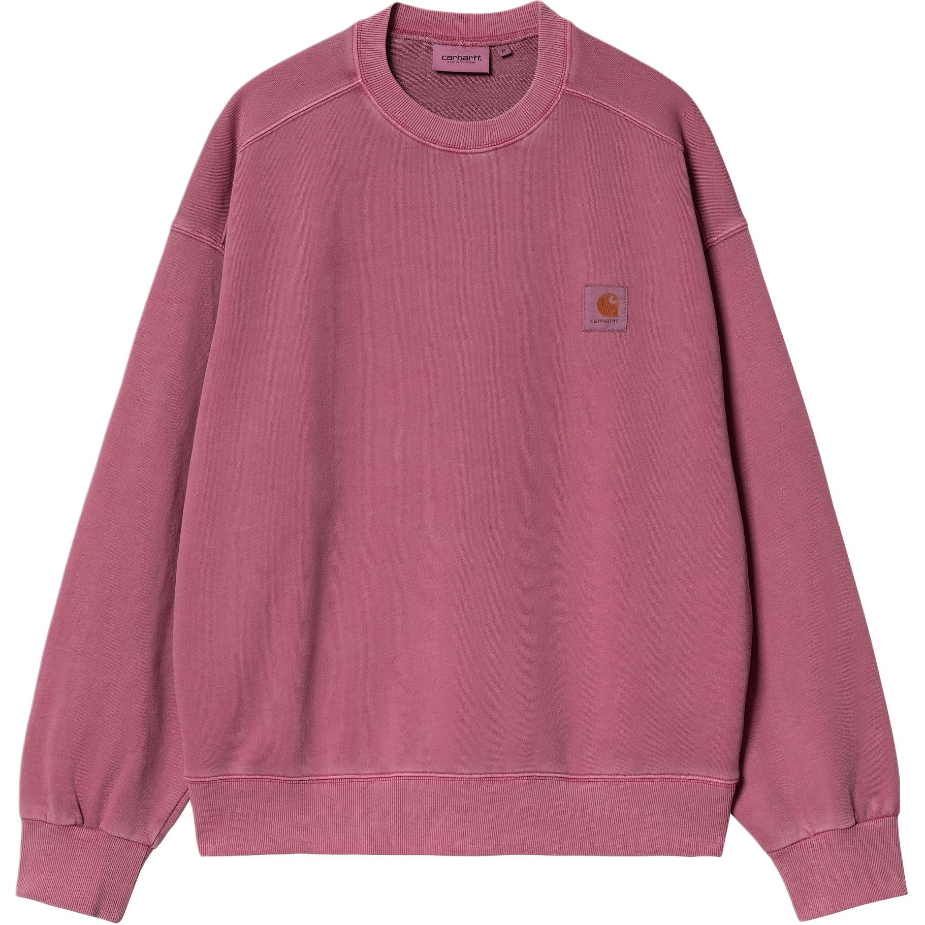 Carhartt WIP SS24 Nelson Crewneck Sweatshirt Pink - Unisex Oval Logo I029957-1YT-GD