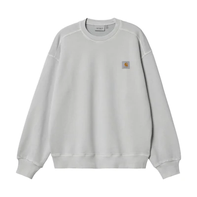 Carhartt WIP SS24 Nelson Crewneck Sweatshirt Silver Unisex Square Logo I029957-1YE-GD