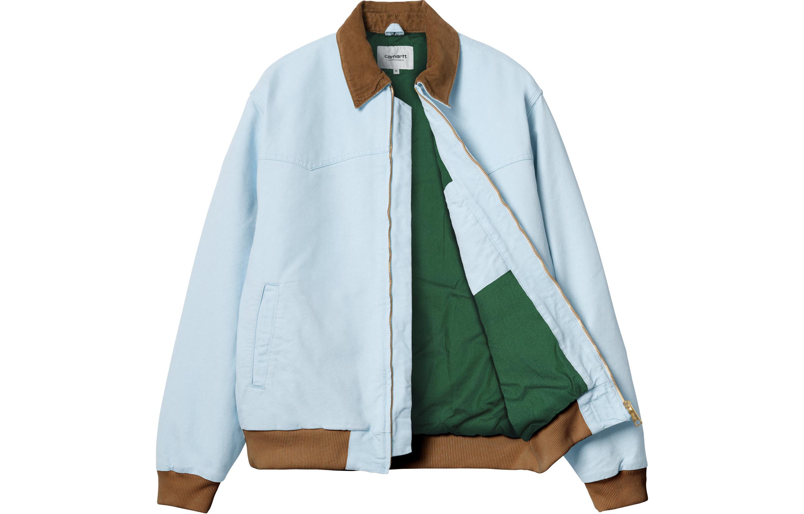 Shop カーハート WIP SS24 新年限定 サンタフェジャケット ライトブルー ユニセックス. I034238-23F-2M702