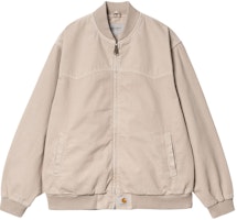Carhartt WIP SS24 OG Santa Fe Bomber Jacket Off-White Baseball Collar. I033111-1YC-4J Carhartt WIP SS24 OG Santa Fe Bomber Jacket Off-White Baseball Collar. I033111-1YC-4J