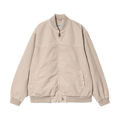 Carhartt WIP SS24 OG Santa Fe Bomber Jacket Off-White Baseball Collar. I033111-1YC-4J