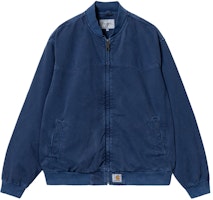 Carhartt WIP SS24 OG Santa Fe Bomber Navy Blue Jacket for Men. I033111-1ZF-4J Carhartt WIP SS24 OG Santa Fe Bomber Navy Blue Jacket for Men. I033111-1ZF-4J
