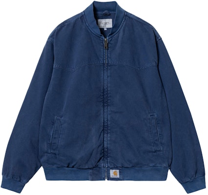 Carhartt WIP SS24 OG Santa Fe Bomber Jaket Biru Navy Pria. I033111-1ZF-4J Order Carhartt WIP SS24 OG Santa Fe Bomber Jaket Biru Navy Pria. I033111-1ZF-4J