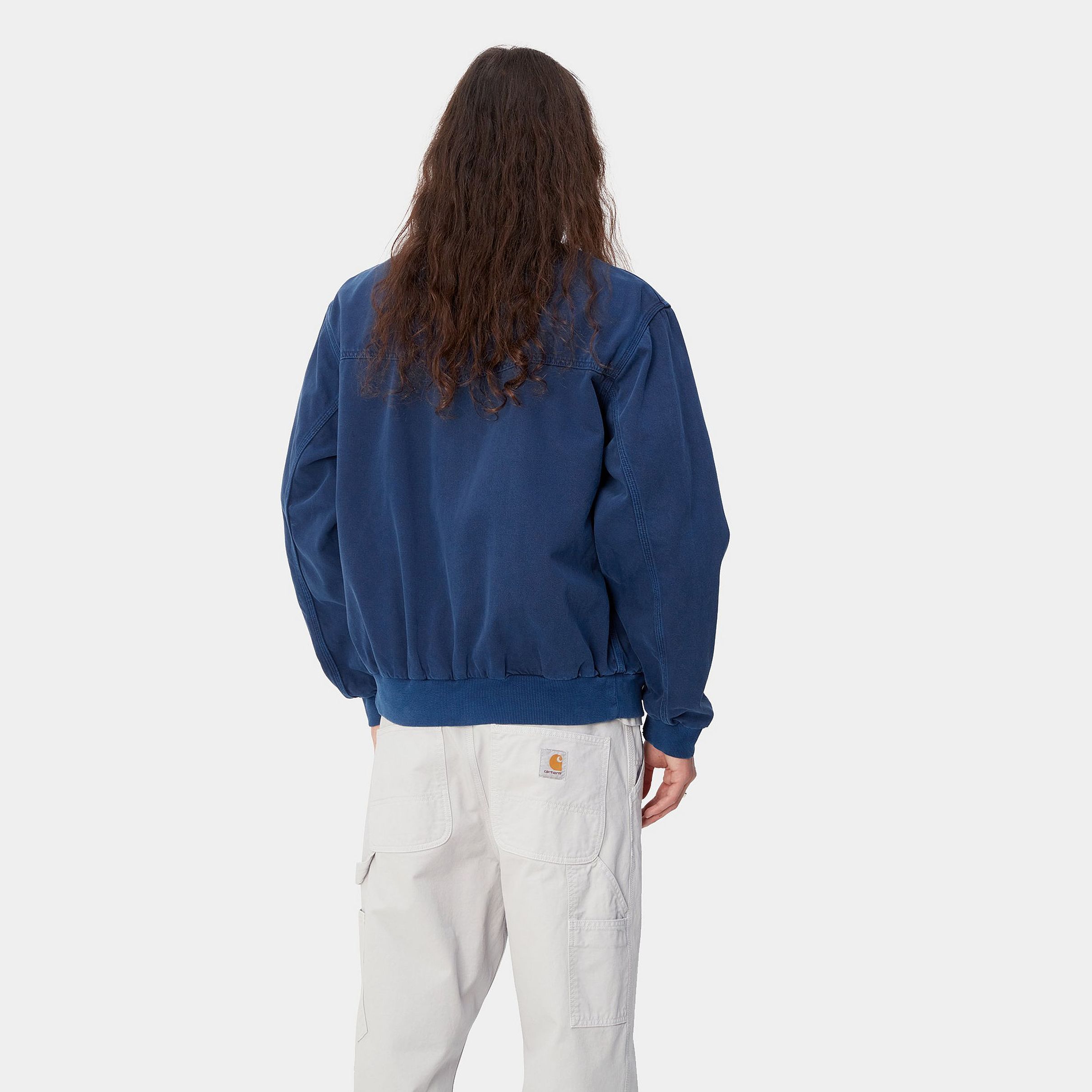 Purchase Carhartt WIP SS24 OG Santa Fe Bomber Jaket Biru Navy Pria. I033111-1ZF-4J