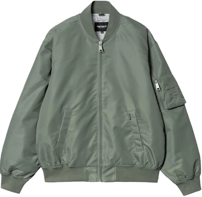 Carhartt WIP SS24 Otley 綠色復古拉鍊口袋標籤飛行外套-中性款 I032975-1YF-XX Buy Carhartt WIP SS24 Otley 綠色復古拉鍊口袋標籤飛行外套-中性款 I032975-1YF-XX