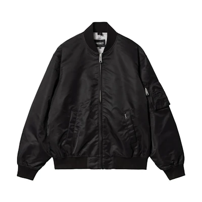 Carhartt WIP SS24 Otley Bomber Retro Zip Pocket Jacket Unisex Black I032975-89-XX