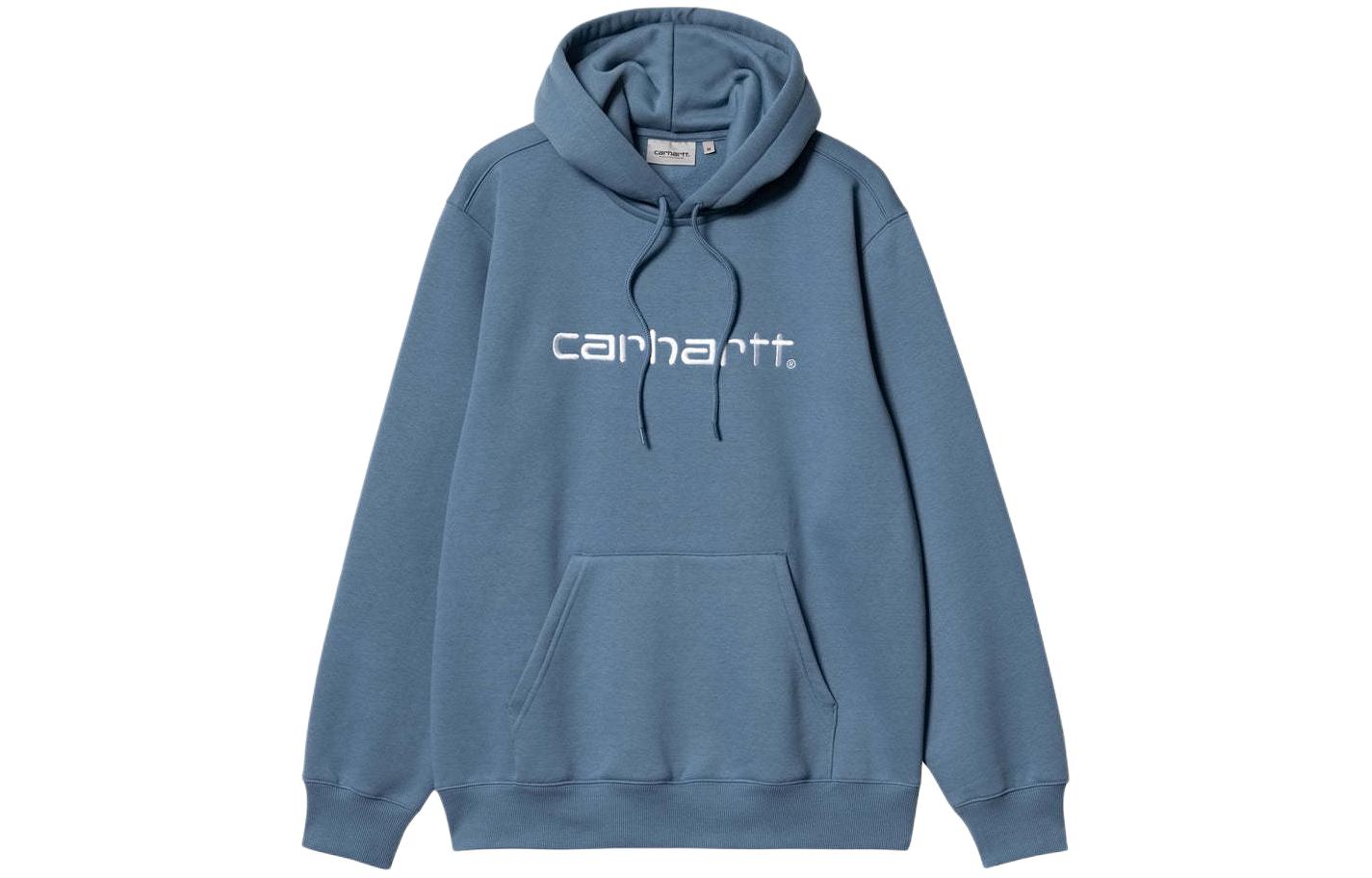 Carhartt WIP SS24 Oversized Embroidered Hoodie Gulf Blue I030547-22H-XX