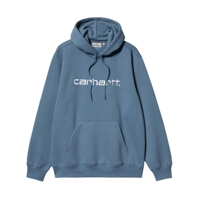 Carhartt WIP SS24 Oversized Embroidered Hoodie Gulf Blue I030547-22H-XX