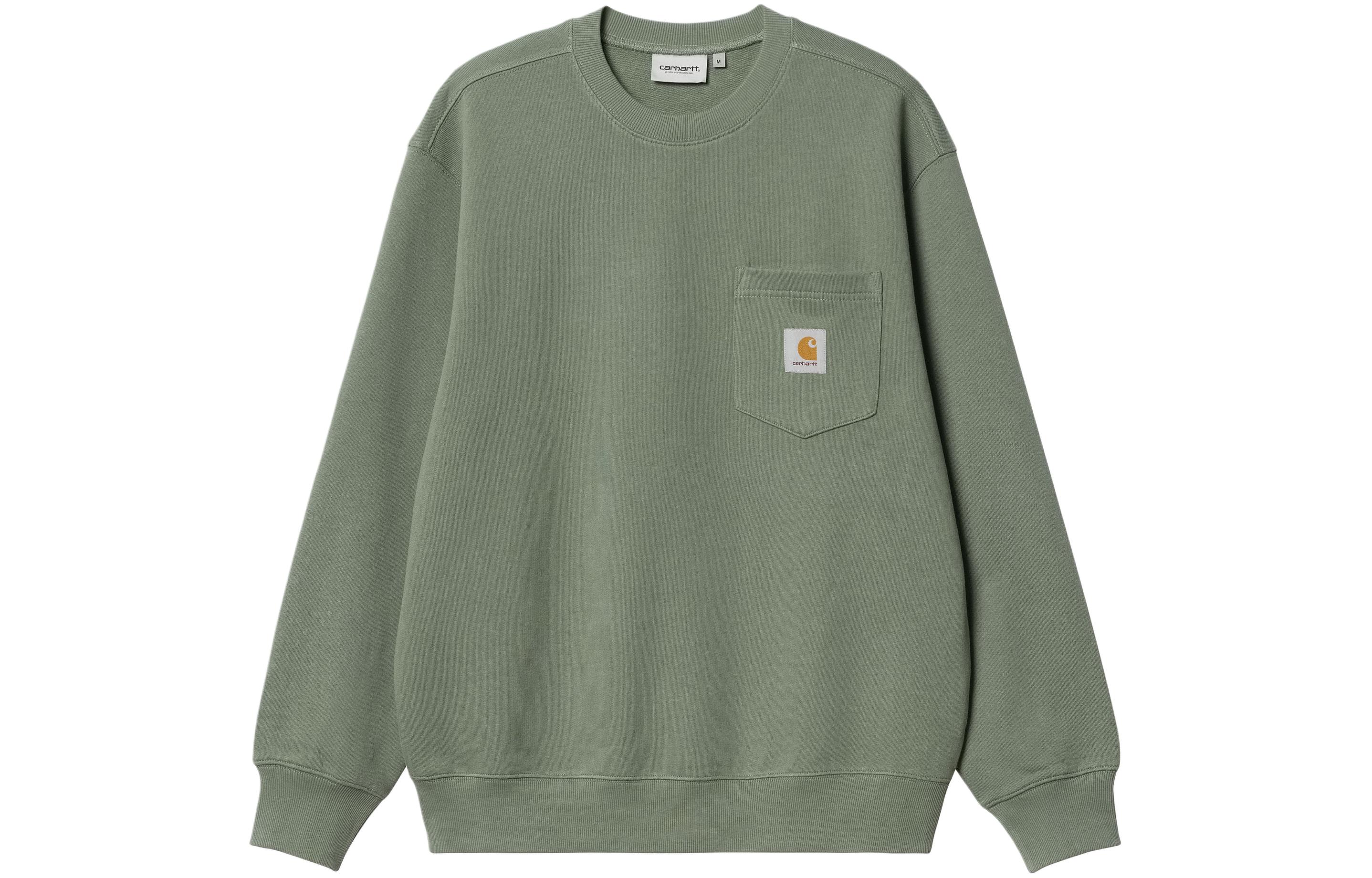 Carhartt WIP SS24 Pocket Crewneck Sweatshirt Green Long Sleeve I030903-1YF-XX