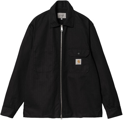 Carhartt WIP SS24 Rainer 黑色长袖夹克衬衫外套 I033276-89-GD Order Carhartt WIP SS24 Rainer 黑色长袖夹克衬衫外套 I033276-89-GD