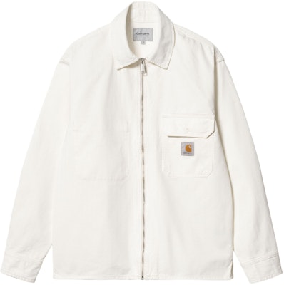 Carhartt WIP SS24 Rainer Jaket Kemeja Putih - Lengan Panjang dengan Kantong. I033276-350-02 Order Carhartt WIP SS24 Rainer Jaket Kemeja Putih - Lengan Panjang dengan Kantong. I033276-350-02