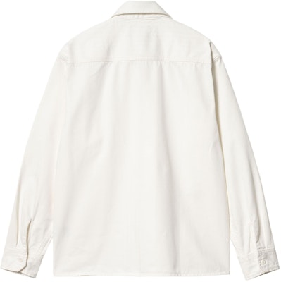 Carhartt WIP SS24 Rainer Jaket Kemeja Putih - Lengan Panjang dengan Kantong. I033276-350-02 Lookbook Carhartt WIP SS24 Rainer Jaket Kemeja Putih - Lengan Panjang dengan Kantong. I033276-350-02