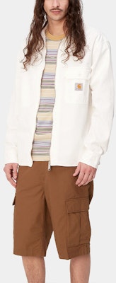 Carhartt WIP SS24 Rainer Jaket Kemeja Putih - Lengan Panjang dengan Kantong. I033276-350-02 Shop Carhartt WIP SS24 Rainer Jaket Kemeja Putih - Lengan Panjang dengan Kantong. I033276-350-02