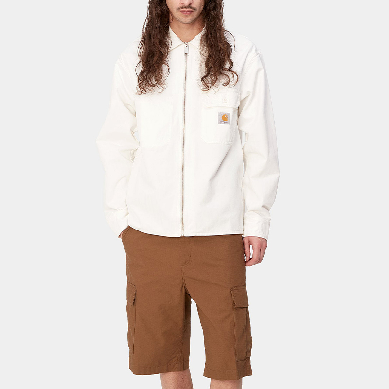 Purchase Carhartt WIP SS24 Rainer 白色襯衫外套 - 長袖口袋設計。 I033276-350-02