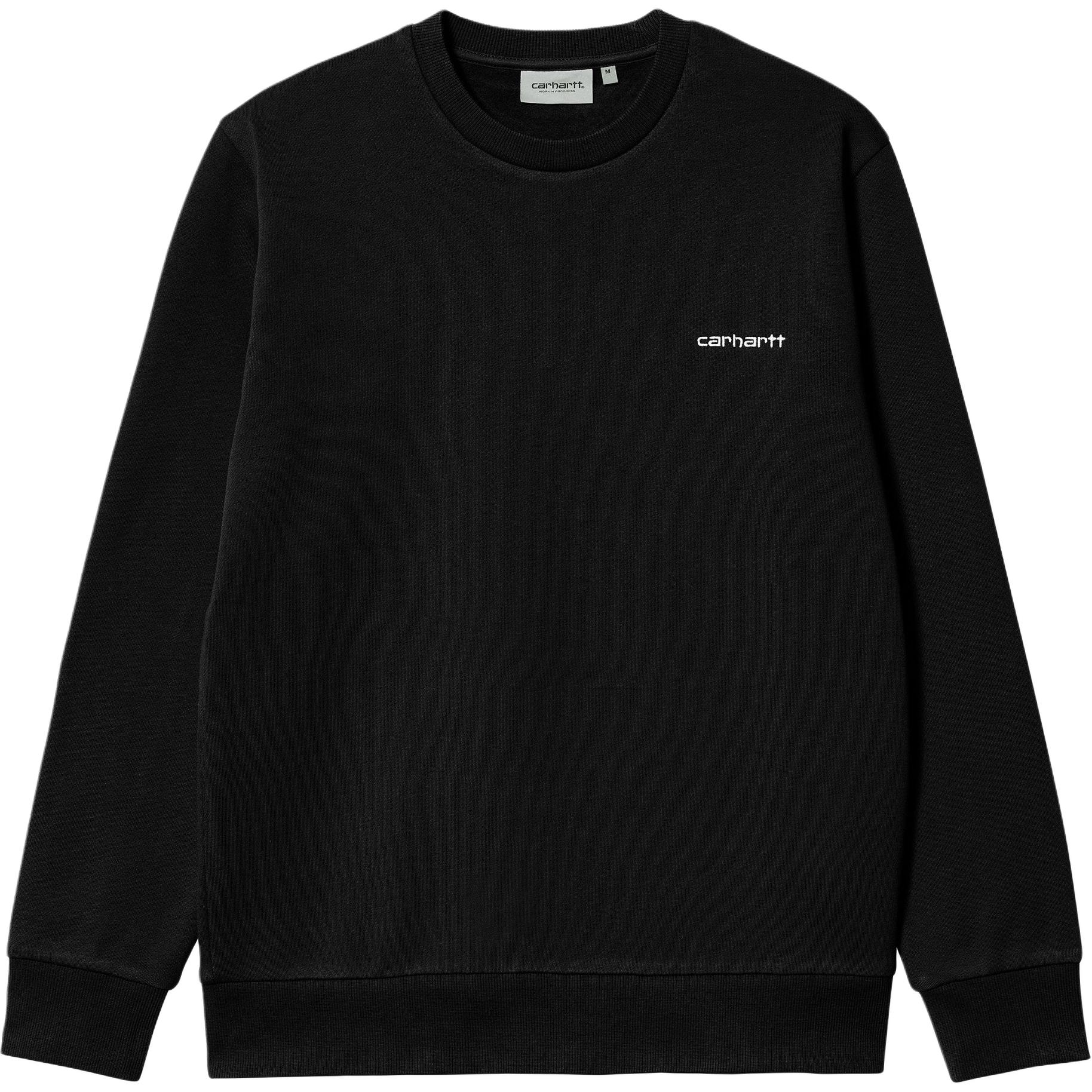 Carhartt WIP SS24 Script Embroidery Crewneck Sweatshirt Black Unisex I033657-0D2-XX