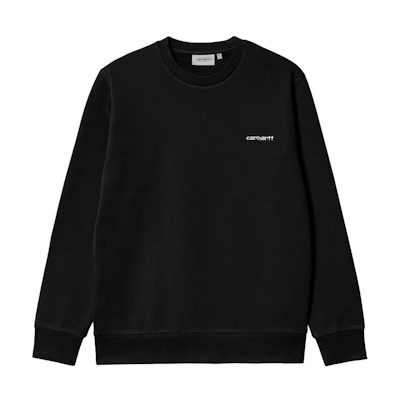 Carhartt WIP SS24 Script Embroidery Crewneck Sweatshirt Black Unisex I033657-0D2-XX