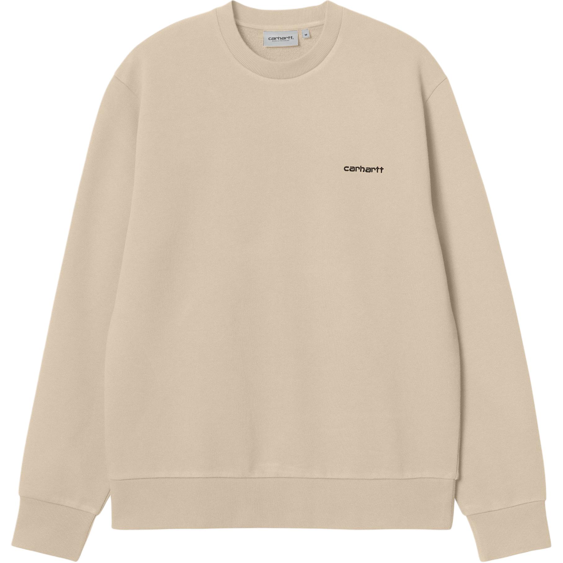 Carhartt WIP SS24 Script Embroidery Crewneck Sweatshirt Khaki Unisex I033657-AW-XX