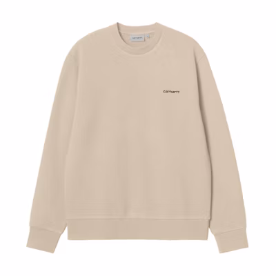 Carhartt WIP SS24 Script Embroidery Crewneck Sweatshirt Khaki Unisex I033657-AW-XX