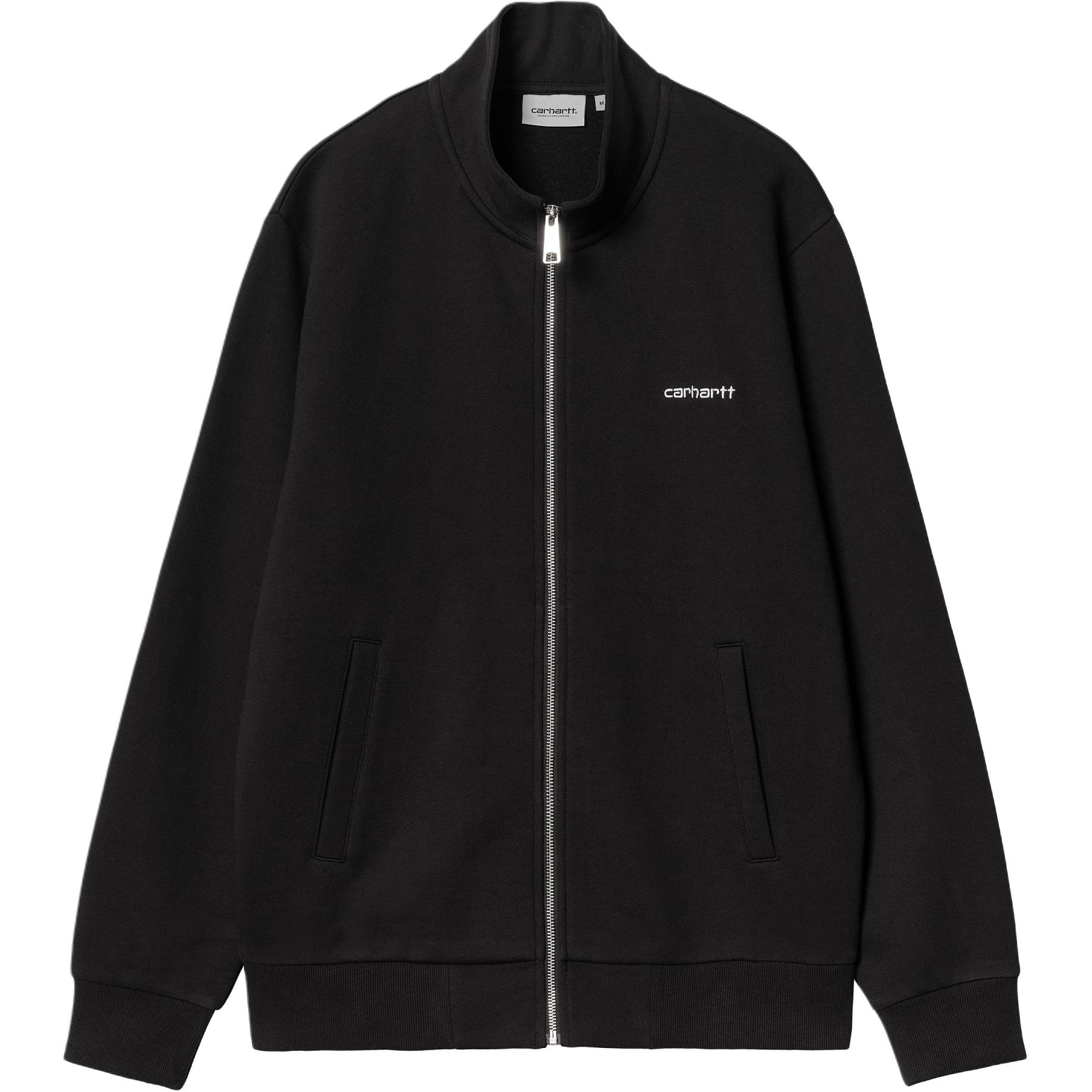 Carhartt WIP SS24 Script Embroidery Zip-Up Jacket Unisex Black I033062-0D2-XX