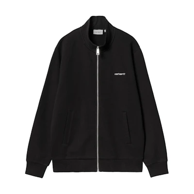 Carhartt WIP SS24 Script Embroidery Zip-Up Jacket Unisex Black I033062-0D2-XX