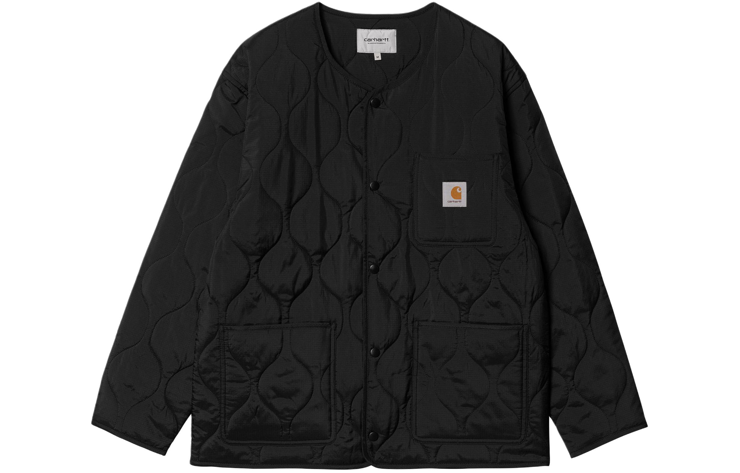Carhartt WIP SS24 Skyton Liner Snap Button Crewneck Jacket Black I032990-89-XX