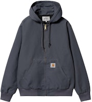 Carhartt WIP SS24 Vista Active Jacket Gray Hooded Zip-Up Oversized Jacket. I032939-1CQ-01 Carhartt WIP SS24 Vista Active Jacket Gray Hooded Zip-Up Oversized Jacket. I032939-1CQ-01