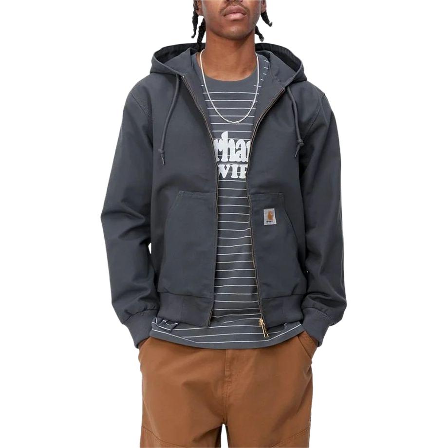 Purchase Carhartt WIP SS24 Vista Active Jaket Abu-abu Oversized Hoodie Zip-Up. I032939-1CQ-01