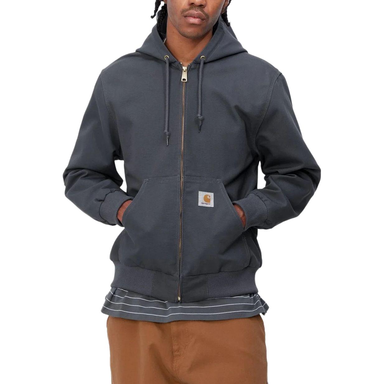 Details for Carhartt WIP SS24 Vista Active Jaket Abu-abu Oversized Hoodie Zip-Up. I032939-1CQ-01