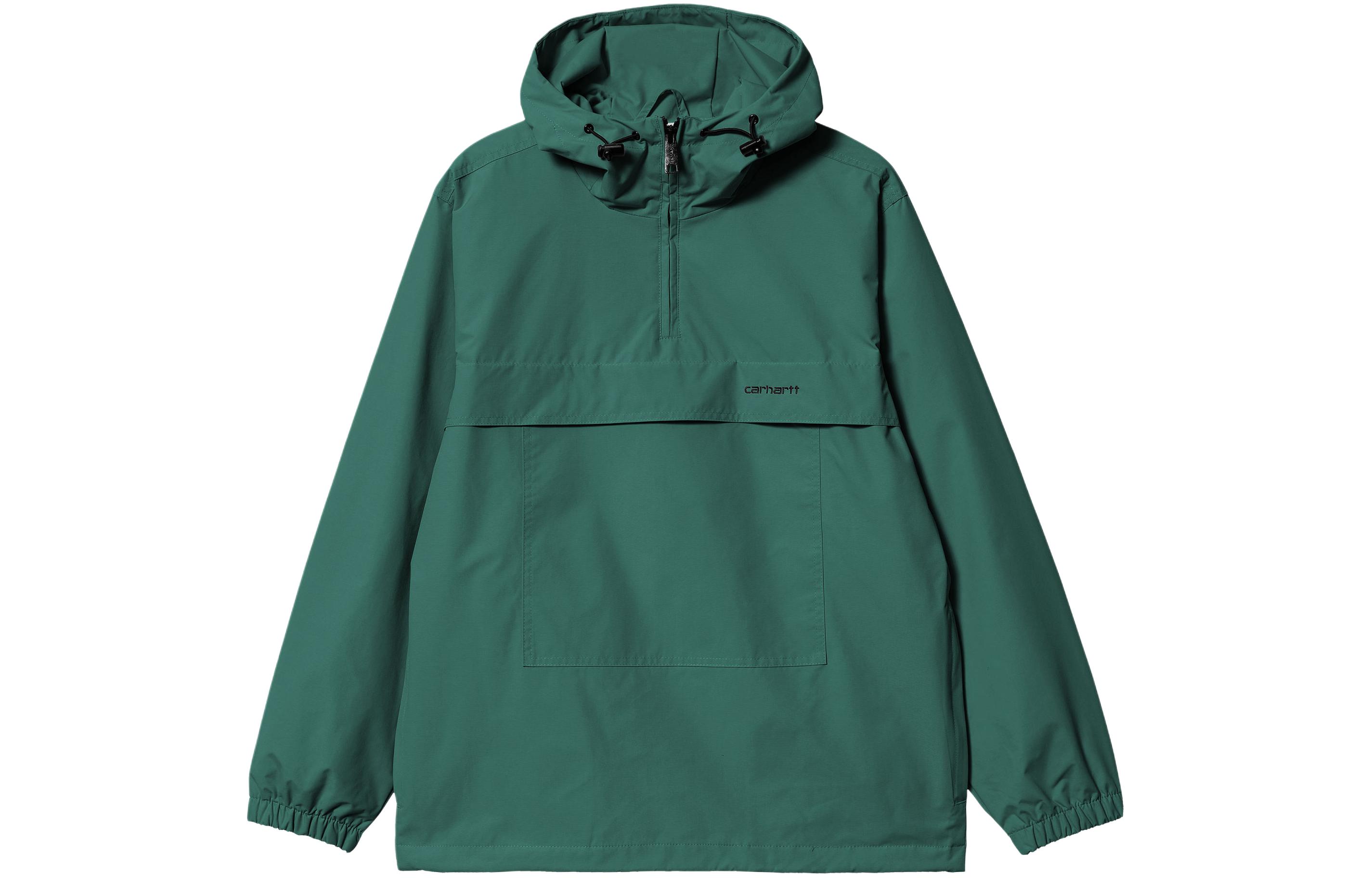 Carhartt WIP SS24 Windbreaker Pullover Green Hooded Zip Jacket I030008-1ZU-XX