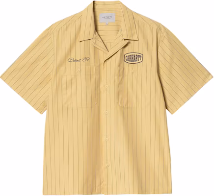 Carhartt WIP SS25 Hendry Relaxed Striped Short-Sleeve Shirt Yellow . I034534-2SX-XX Buy Carhartt WIP SS25 Hendry Relaxed Striped Short-Sleeve Shirt Yellow . I034534-2SX-XX