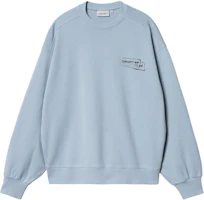 Lookbook Carhartt WIP Stamp Animal Logo Crewneck Sweatshirt Unisex Misty Blue I033620-13G-06