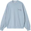 Lookbook Carhartt WIP 动物Logo印花圆领卫衣 男女同款 浅蓝色 I033620-13G-06