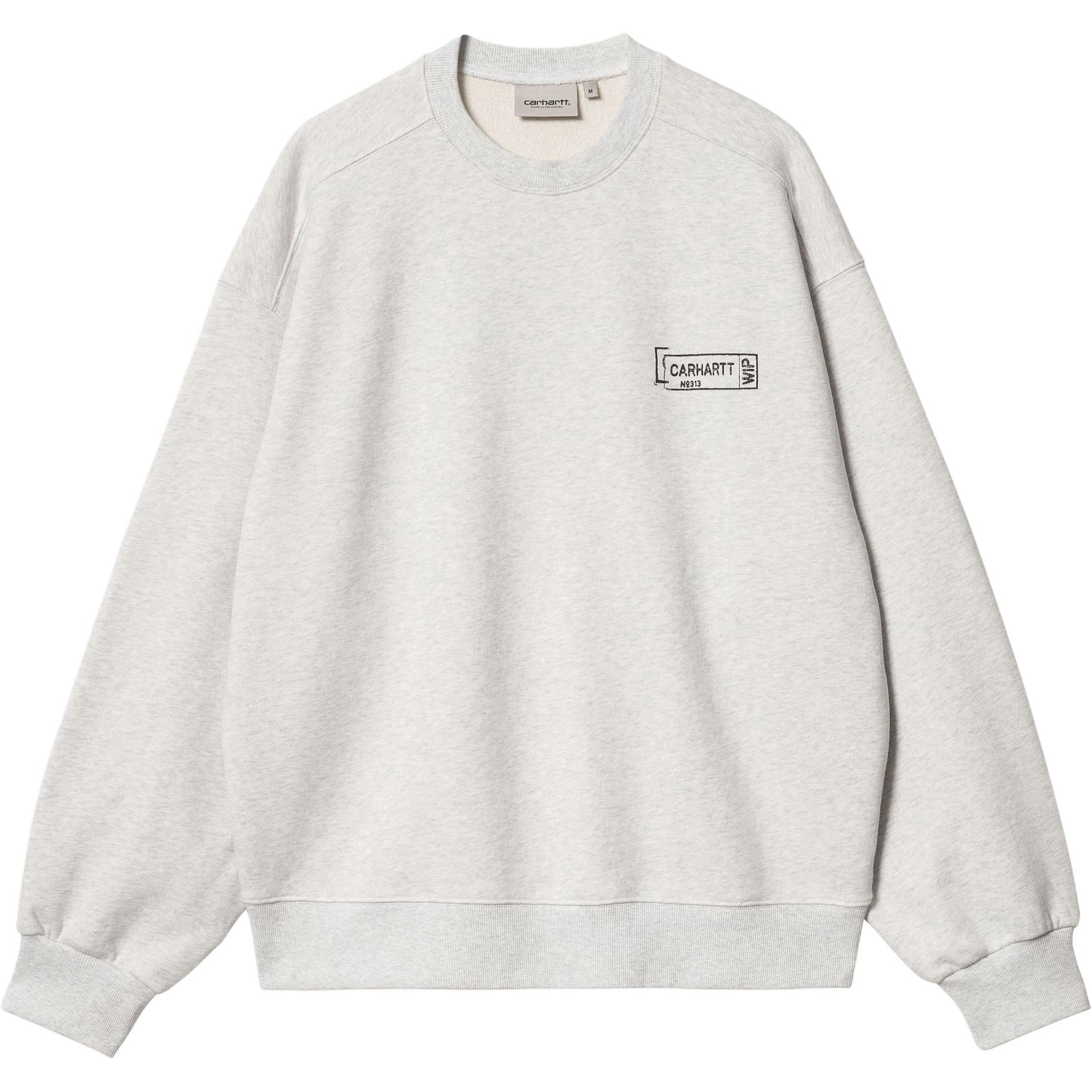 Order Carhartt WIP 印花标志灰色长袖圆领卫衣 I033620-00O-06