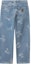 Lookbook Carhartt WIP Stamp Celana Tapered Santai Motif Biru Jeans Unisex. I033745-2LN-35
