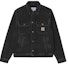 Buy Carhartt WIP Stetson Jacket Black Washed Cotton Casual Logo Collar Shirt Jacket I030283-89-06