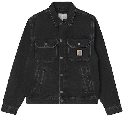 Carhartt WIP Stetson Jacket Black Washed Cotton Casual Logo Collar Shirt Jacket I030283-89-06 Order Carhartt WIP Stetson Jacket Black Washed Cotton Casual Logo Collar Shirt Jacket I030283-89-06