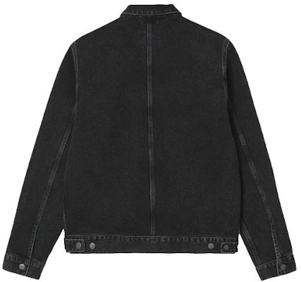 Carhartt WIP Stetson Jacket Black Washed Cotton Casual Logo Collar Shirt Jacket I030283-89-06 Lookbook Carhartt WIP Stetson Jacket Black Washed Cotton Casual Logo Collar Shirt Jacket I030283-89-06