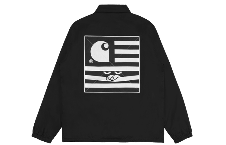 Carhartt WIP Striped Cartoon Print Jacket - Black CHXJKA192005D-BKX