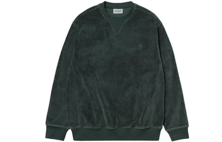 Carhartt WIP Suede Loose Fit Crewneck Sweatshirt Dark Green I028275-0F2-00