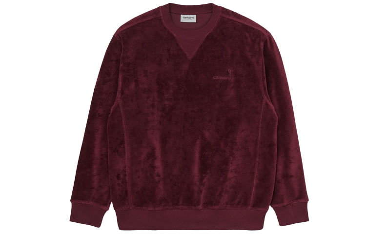 Carhartt WIP Suede Loose Fit Crewneck Sweatshirt Maroon I028275-JD-00