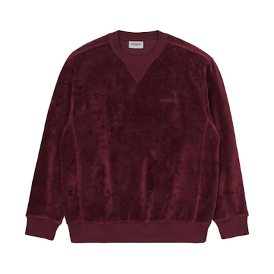 Carhartt WIP Suede Loose Fit Crewneck Sweatshirt Maroon I028275-JD-00