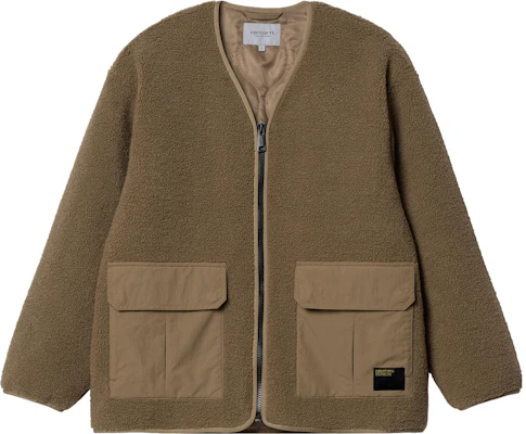 Carhartt WIP Suede Zip V-Neck Panel Pocket Jacket I032244-1CM-XX Buy Carhartt WIP Suede Zip V-Neck Panel Pocket Jacket I032244-1CM-XX