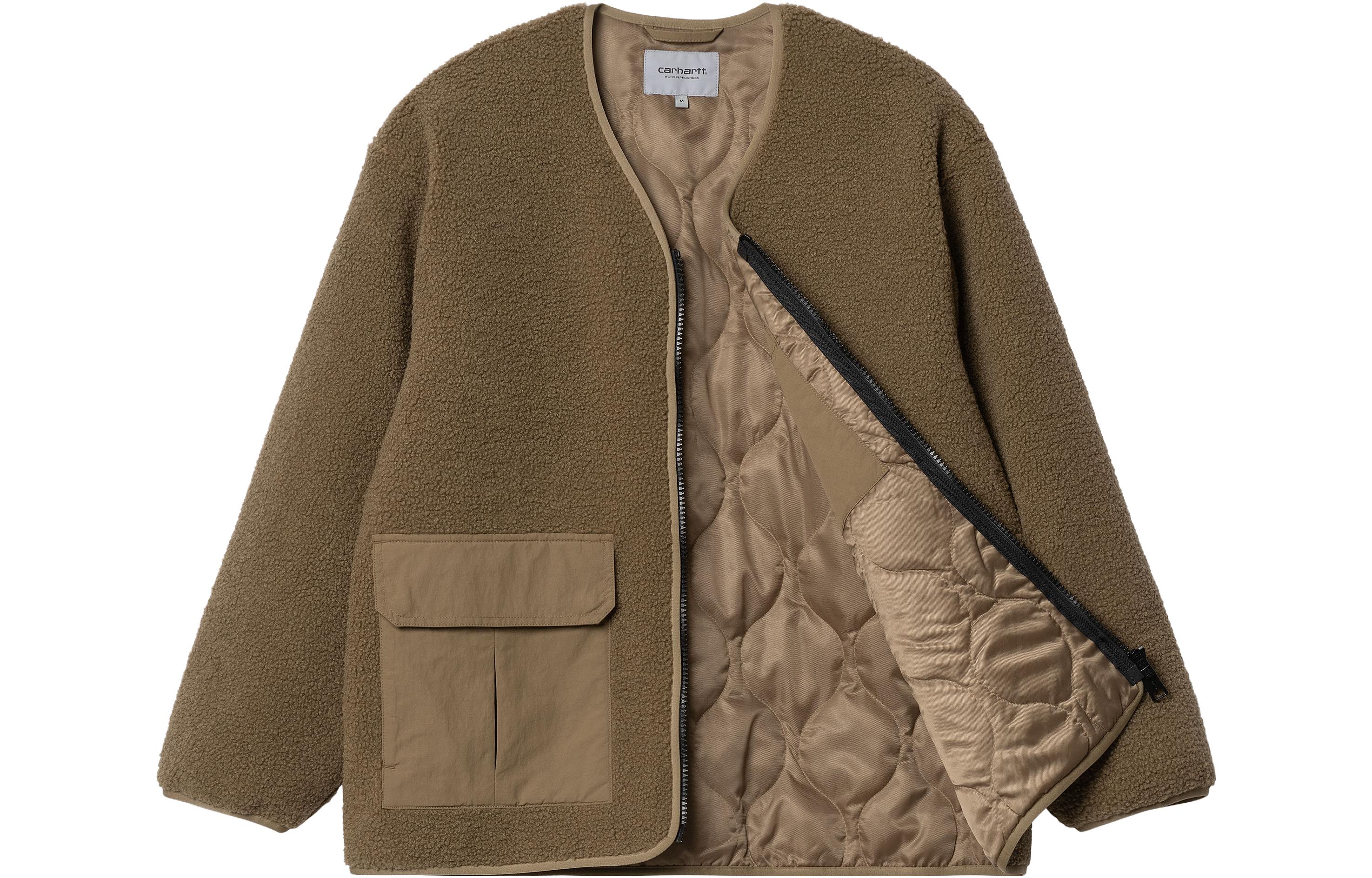 Carhartt WIP Suede Zip V-Neck Panel Pocket Jacket I032244-1CM-XX 圖 4