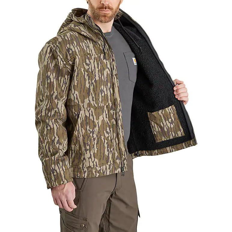 Carhartt WIP Super Dux Sherpa-Lined Camo Active Jacket Relaxed Fit Mossy Oak Camo Men 105477 圖 4